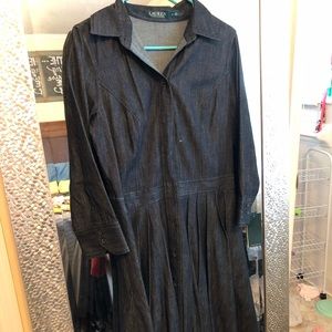 Ralph Lauren denim button up dress NWT